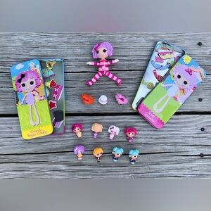 LALALOOPSY Toy Lot Tinies Magnet Dress Up Tin Erasers Silly Singer Toy Tiny Doll